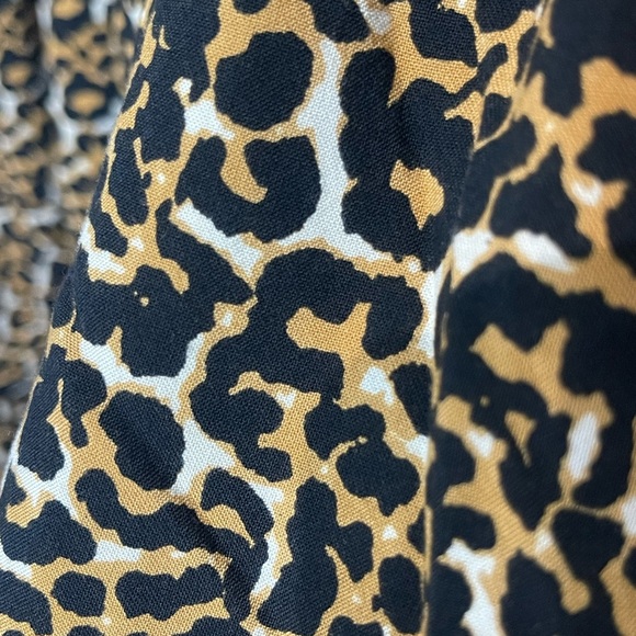 CW Classics Animal Print Smocked Bodice Midi Dress Size 2X  With 3/4 Sleeves EUC - Picture 3 of 6